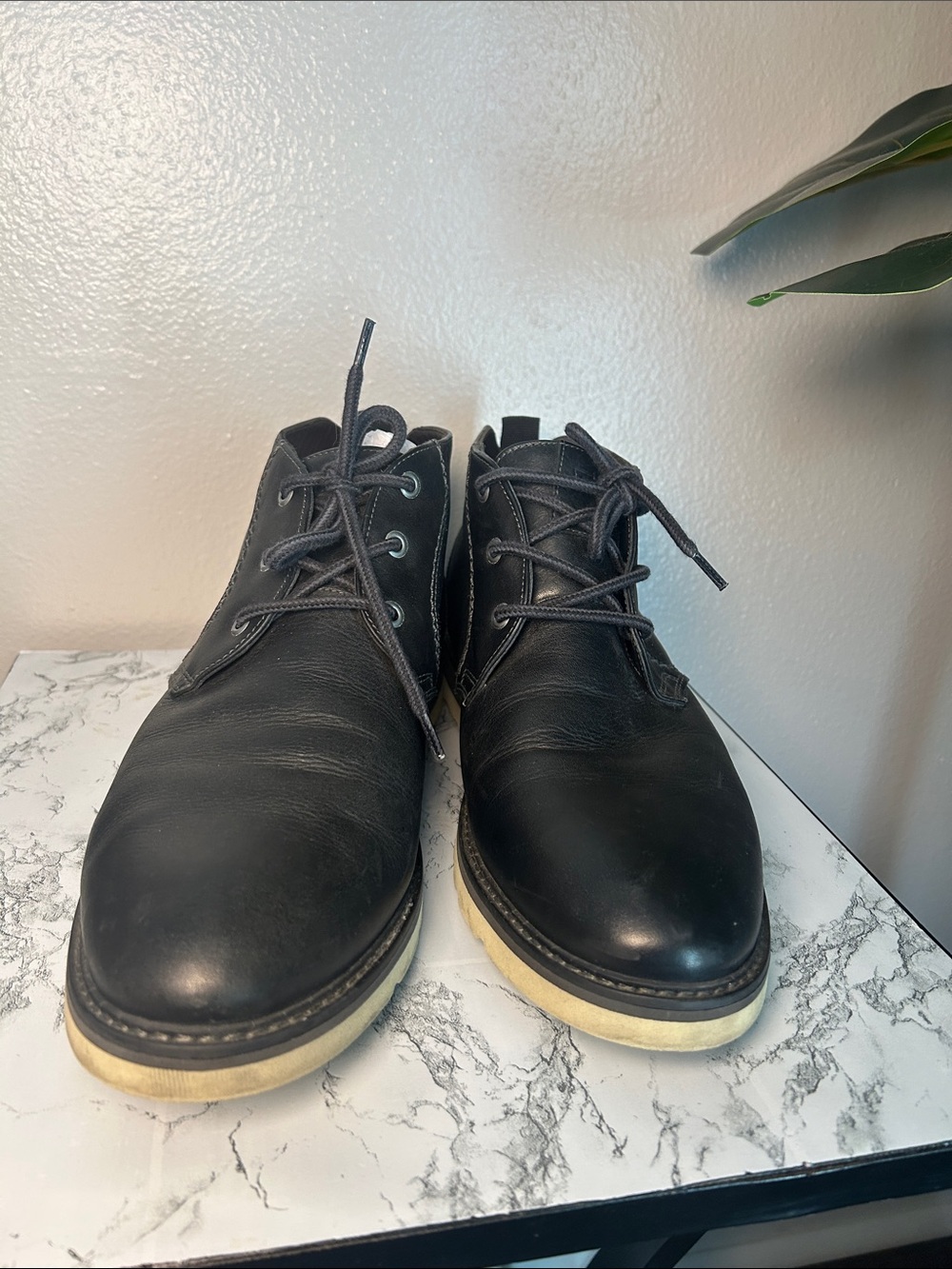 Flag Ltd Men’s Black Leather Chukka Boots Size 10M